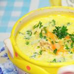 Cheese soup with chicken recipe with melted cheese step by step