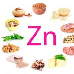 Hierro y zinc en la dieta.
