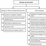 Druhy príjmov Klasifikácia príjmov obchodnej organizácie